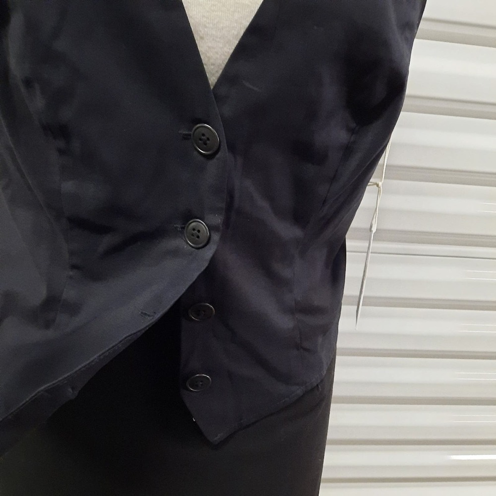 Reformation Devin Twill Vest Womens Size 10 Black Sleeveless Button Front Top - Picture 3 of 7
